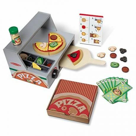 Set Putar Penghitung Pizza Kayu Atas & Panggang