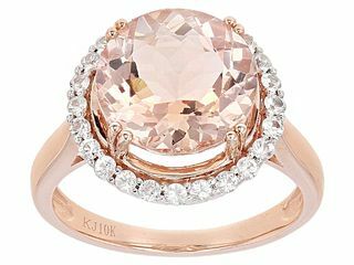 Cincin Emas Mawar Cor-De-Rosa Morganite